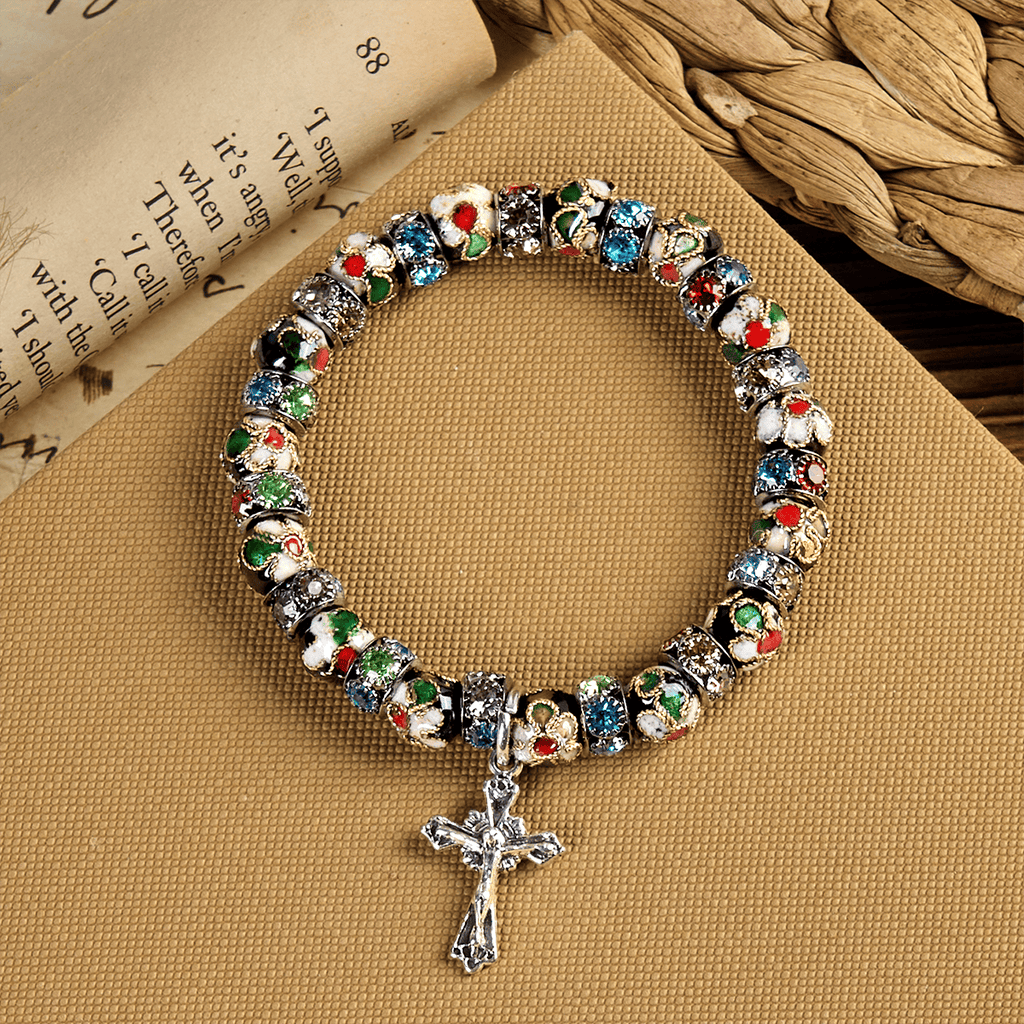 Handcrafted Cloisonné Beads Timeless Faith Bracelet