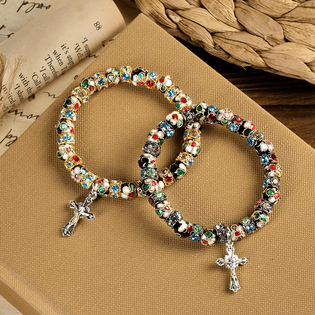Handcrafted Cloisonné Beads Timeless Faith Bracelet