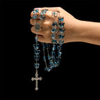Wings of Devotion Shimmering Blue Butterfly Prayer Bracelet, Animal