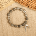 Light Grey Tabby Cat Prayer Rosary