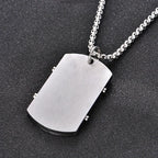Stainless Steel Tri-Color Serenity Prayer Cross Necklace