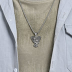 Multi-Color Streetwear-Style Angel Warrior Pendant Necklace