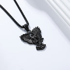 Multi-Color Streetwear-Style Angel Warrior Pendant Necklace