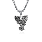 Multi-Color Streetwear-Style Angel Warrior Pendant Necklace