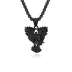 Multi-Color Streetwear-Style Angel Warrior Pendant Necklace