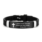 Multi-Styled Motivational Cross Bracelet with Bible Verses