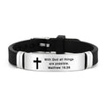 Multi-Styled Motivational Cross Bracelet with Bible Verses