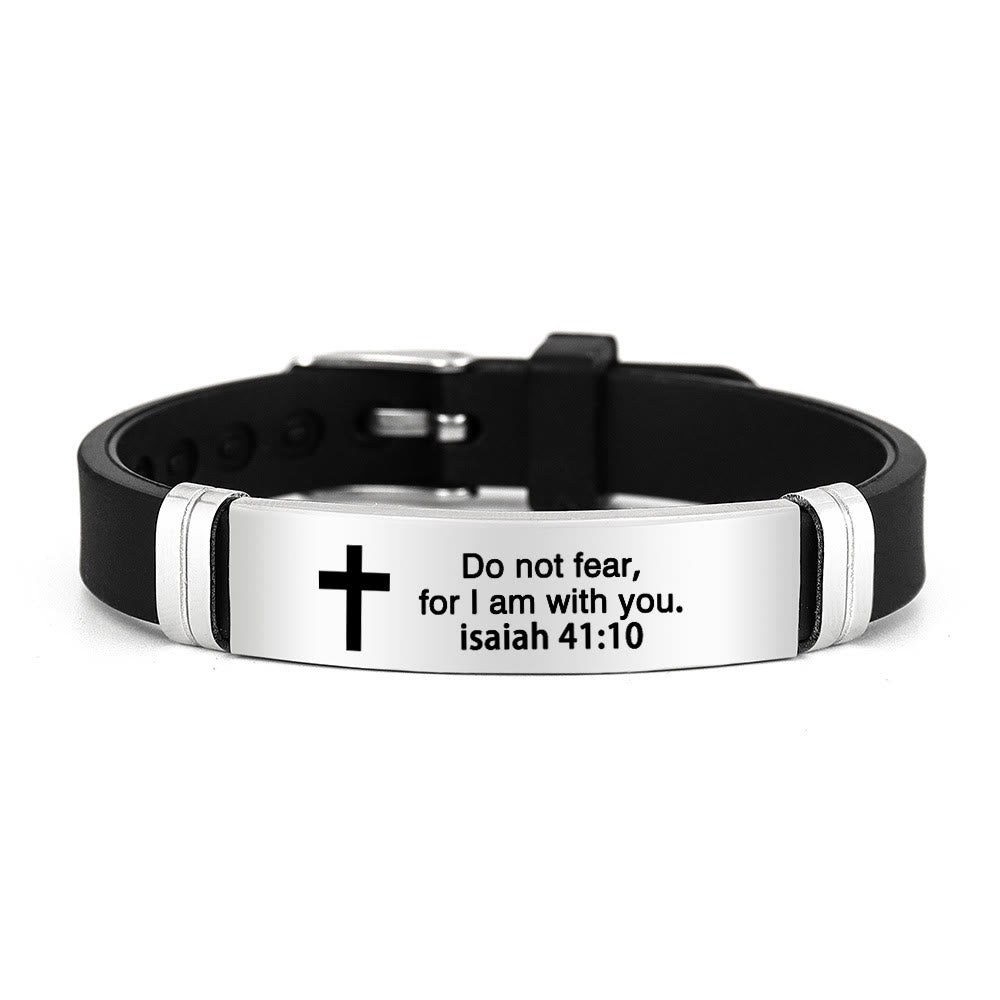 Multi-Styled Motivational Cross Bracelet with Bible Verses