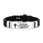 Multi-Styled Motivational Cross Bracelet with Bible Verses