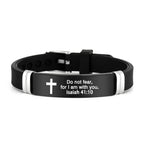 Multi-Styled Motivational Cross Bracelet with Bible Verses