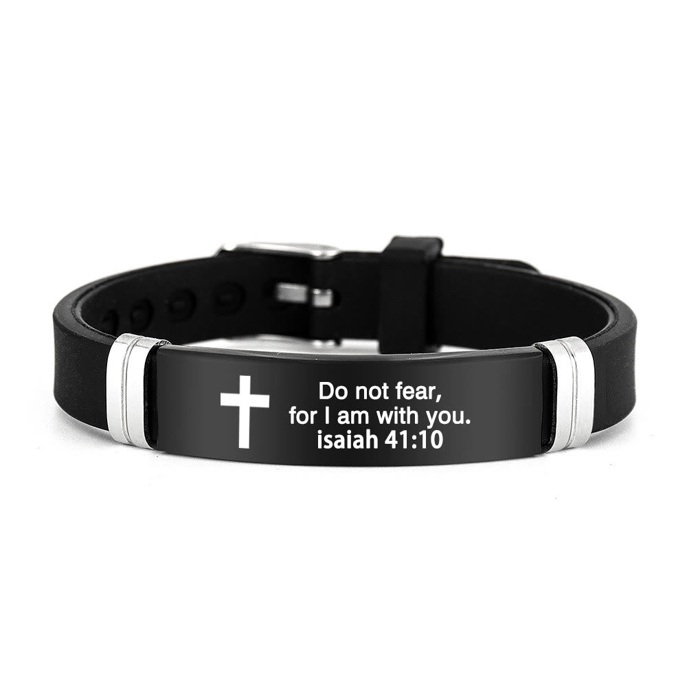 Multi-Styled Motivational Cross Bracelet with Bible Verses