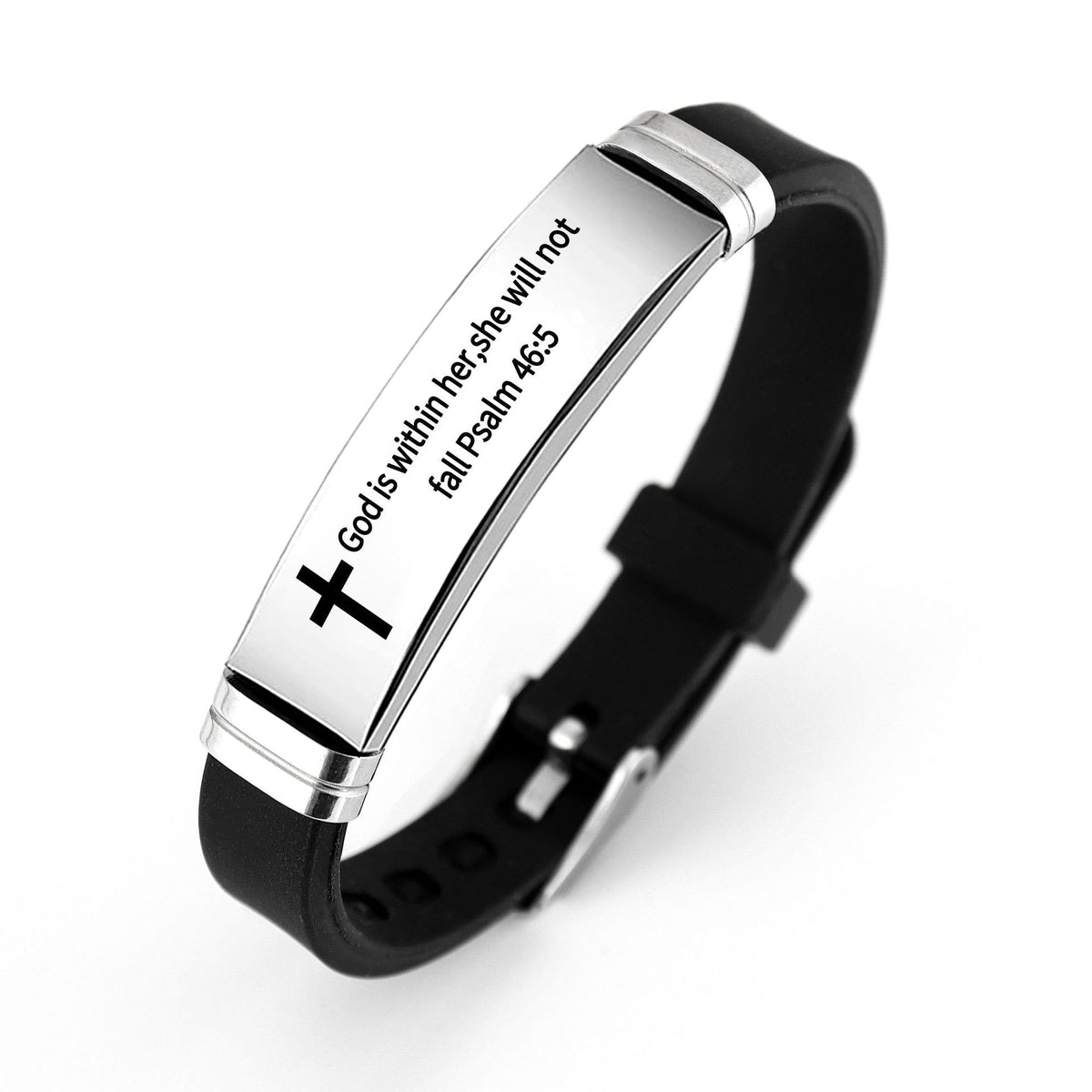 Multi-Styled Motivational Cross Bracelet with Bible Verses