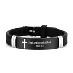 Multi-Styled Motivational Cross Bracelet with Bible Verses