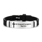 Multi-Styled Motivational Cross Bracelet with Bible Verses