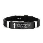 Multi-Styled Motivational Cross Bracelet with Bible Verses