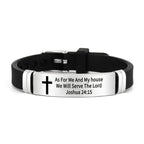 Multi-Styled Motivational Cross Bracelet with Bible Verses