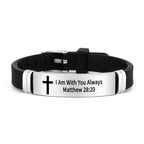 Multi-Styled Motivational Cross Bracelet with Bible Verses