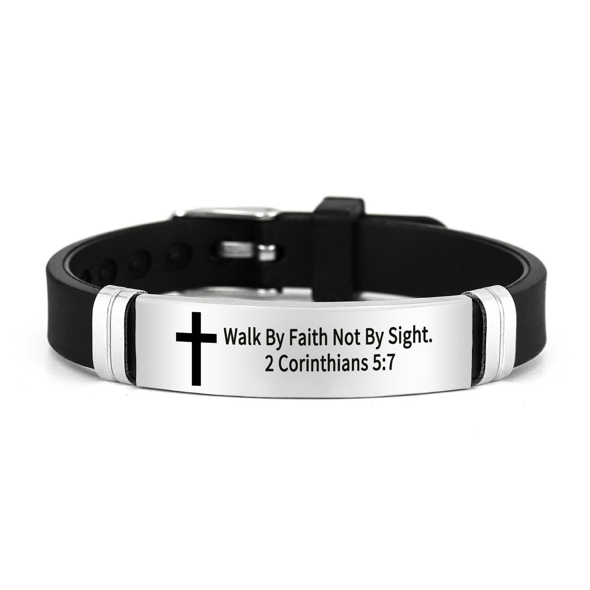Multi-Styled Motivational Cross Bracelet with Bible Verses