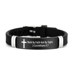 Multi-Styled Motivational Cross Bracelet with Bible Verses