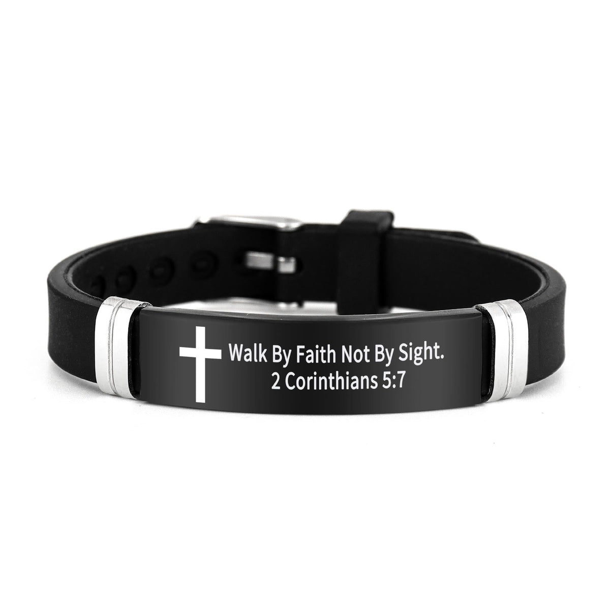 Multi-Styled Motivational Cross Bracelet with Bible Verses