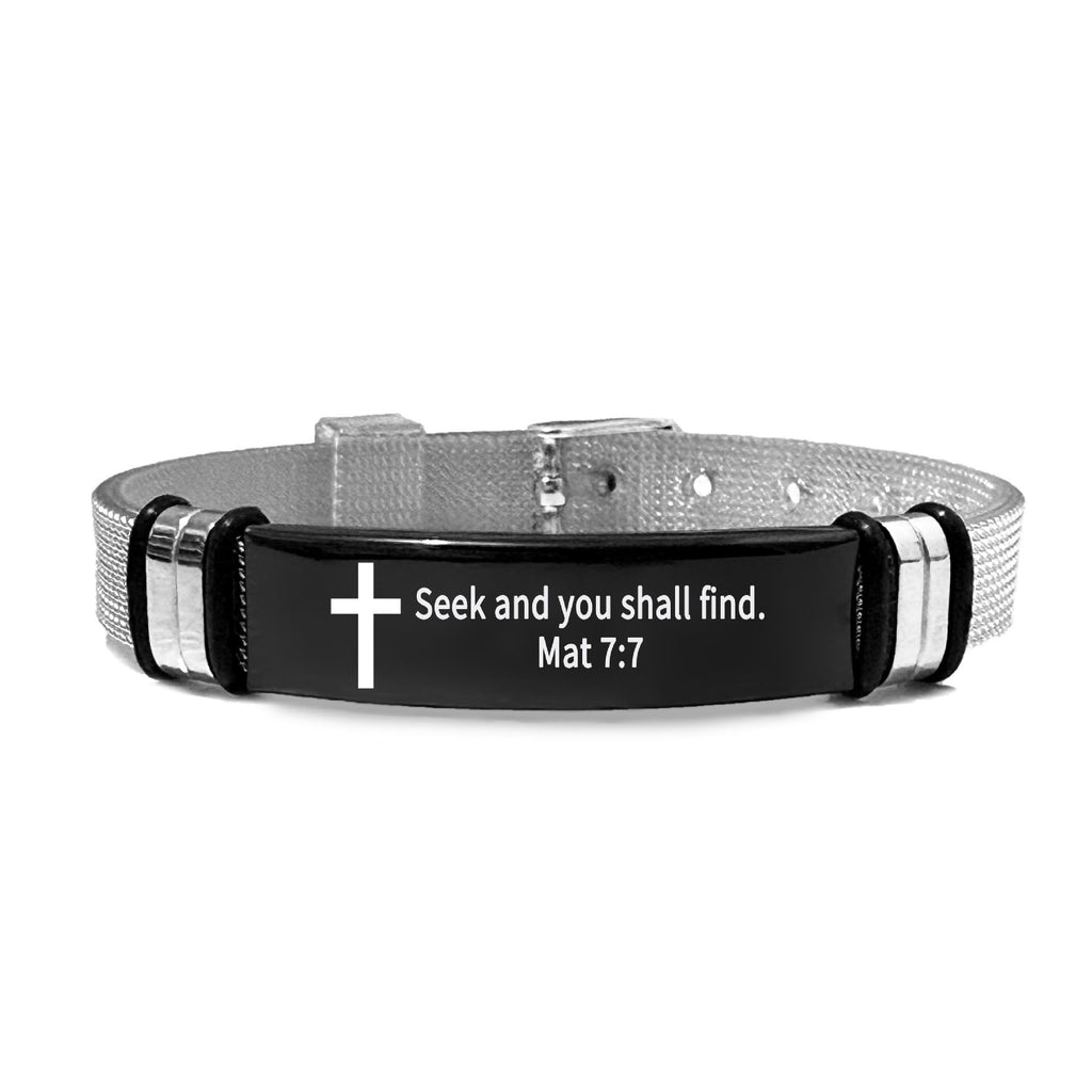 Multi-Styled Motivational Cross Bracelet with Bible Verses
