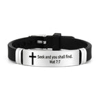 Multi-Styled Motivational Cross Bracelet with Bible Verses