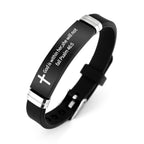 Multi-Styled Motivational Cross Bracelet with Bible Verses