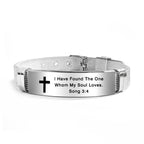 Multi-Styled Motivational Cross Bracelet with Bible Verses