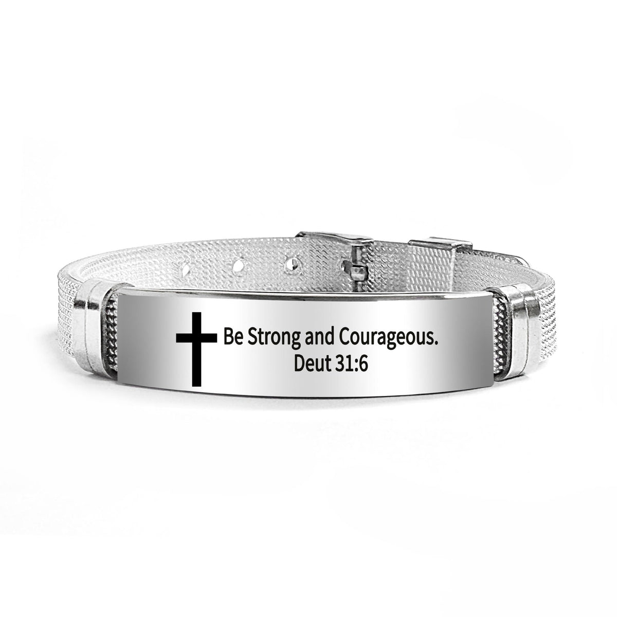 Multi-Styled Motivational Cross Bracelet with Bible Verses