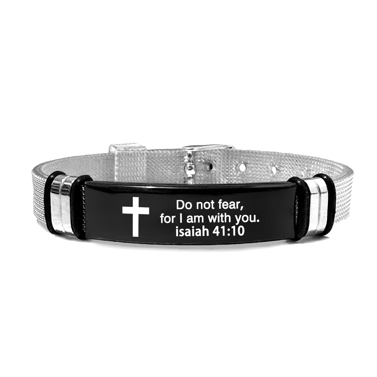 Multi-Styled Motivational Cross Bracelet with Bible Verses