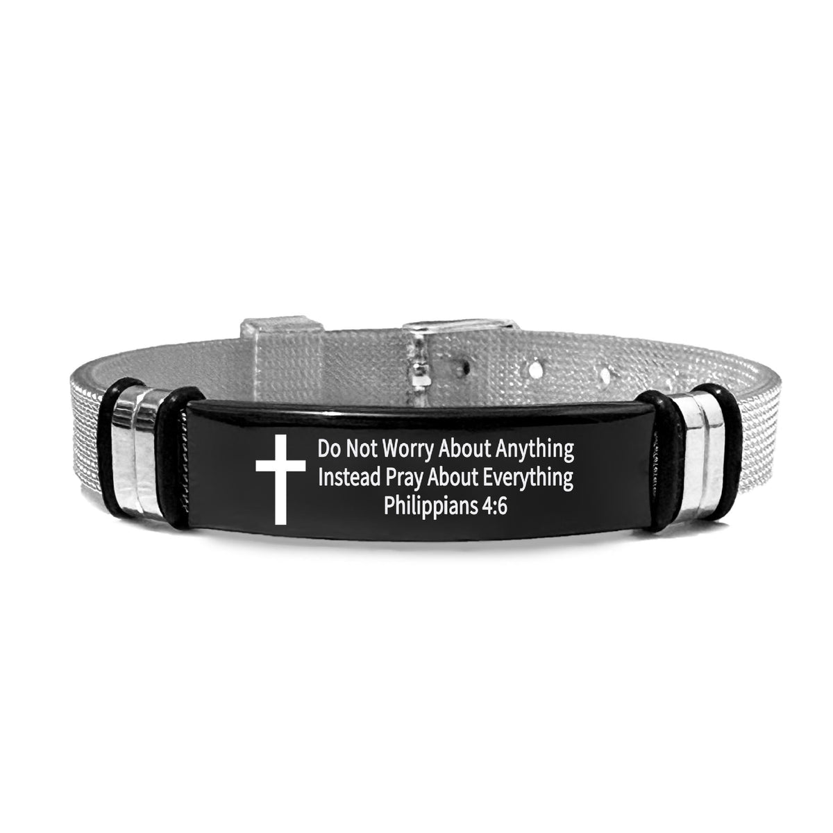 Multi-Styled Motivational Cross Bracelet with Bible Verses