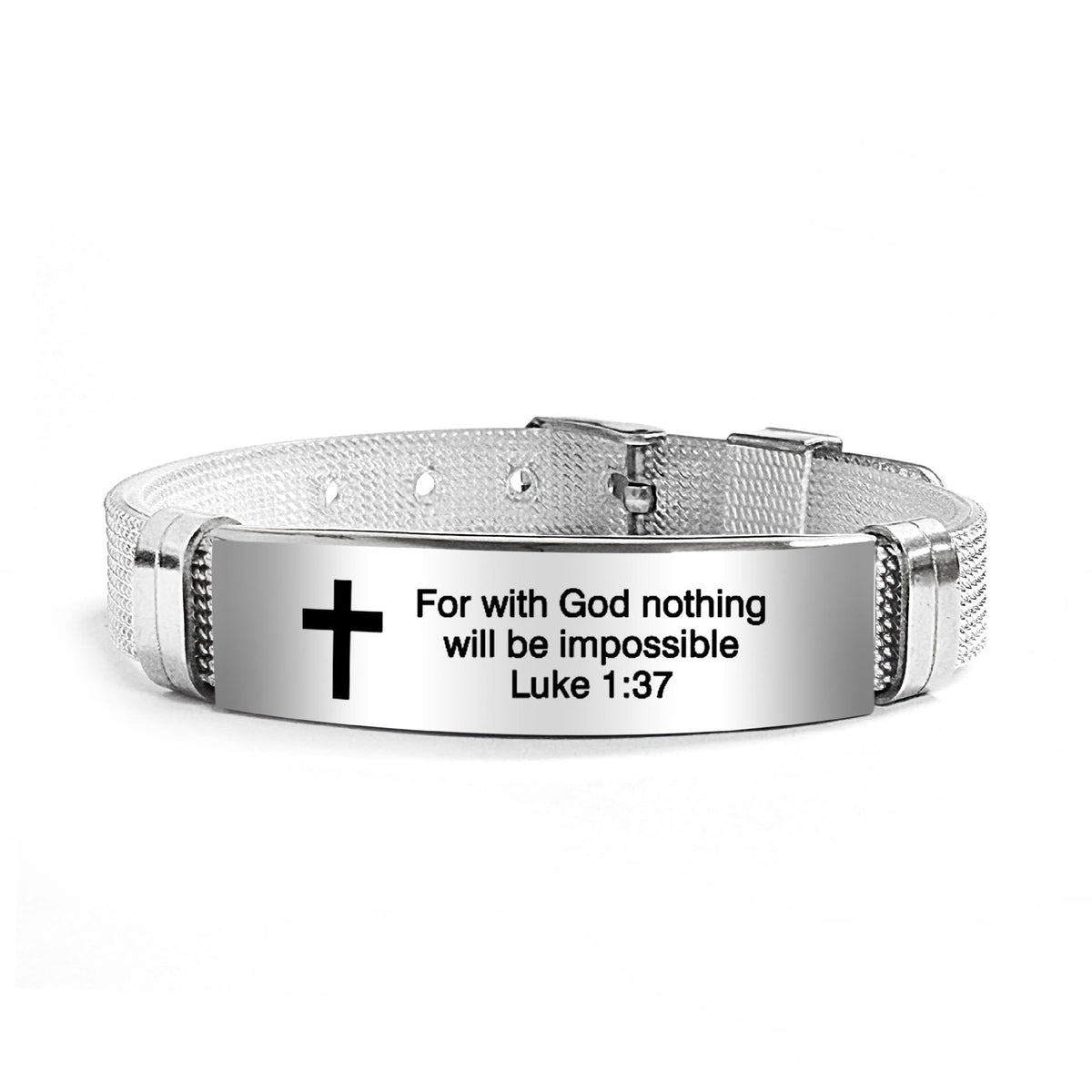 Multi-Styled Motivational Cross Bracelet with Bible Verses
