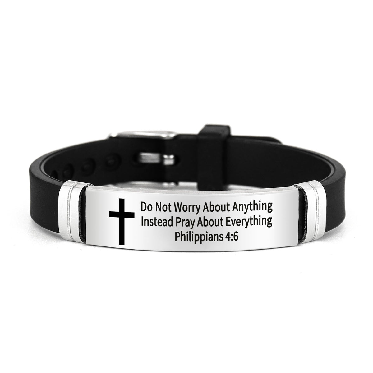Multi-Styled Motivational Cross Bracelet with Bible Verses