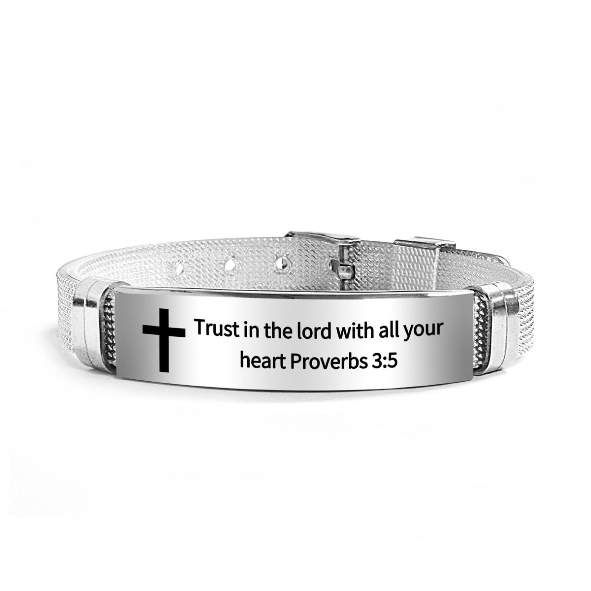 Multi-Styled Motivational Cross Bracelet with Bible Verses