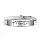 Multi-Styled Motivational Cross Bracelet with Bible Verses