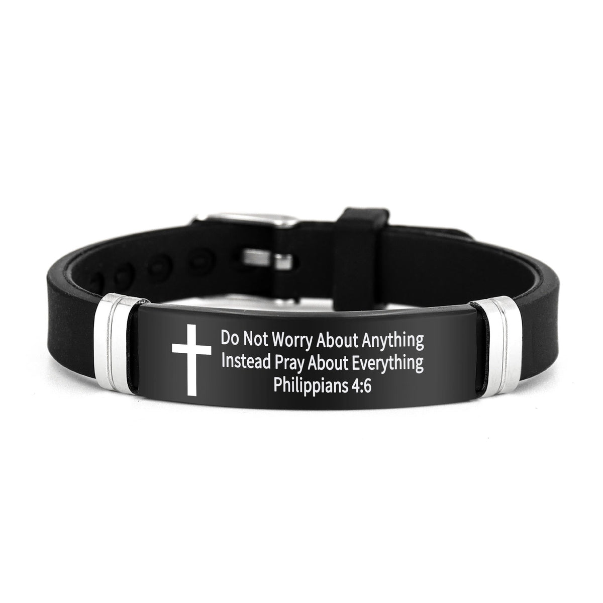 Multi-Styled Motivational Cross Bracelet with Bible Verses