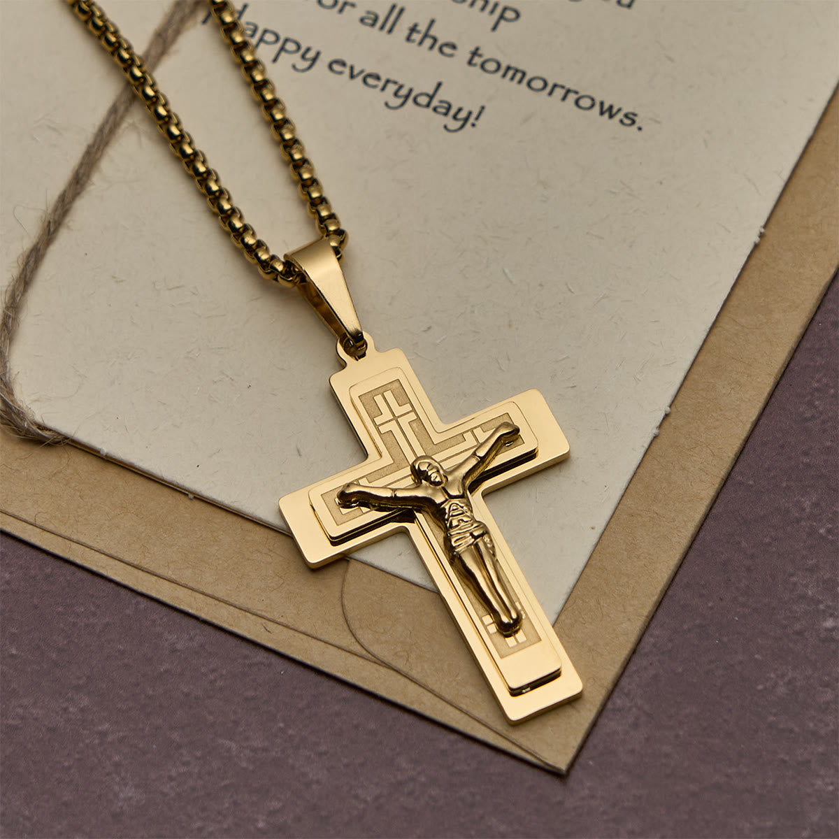 Classic Jesus Crucifix Pendant Necklace