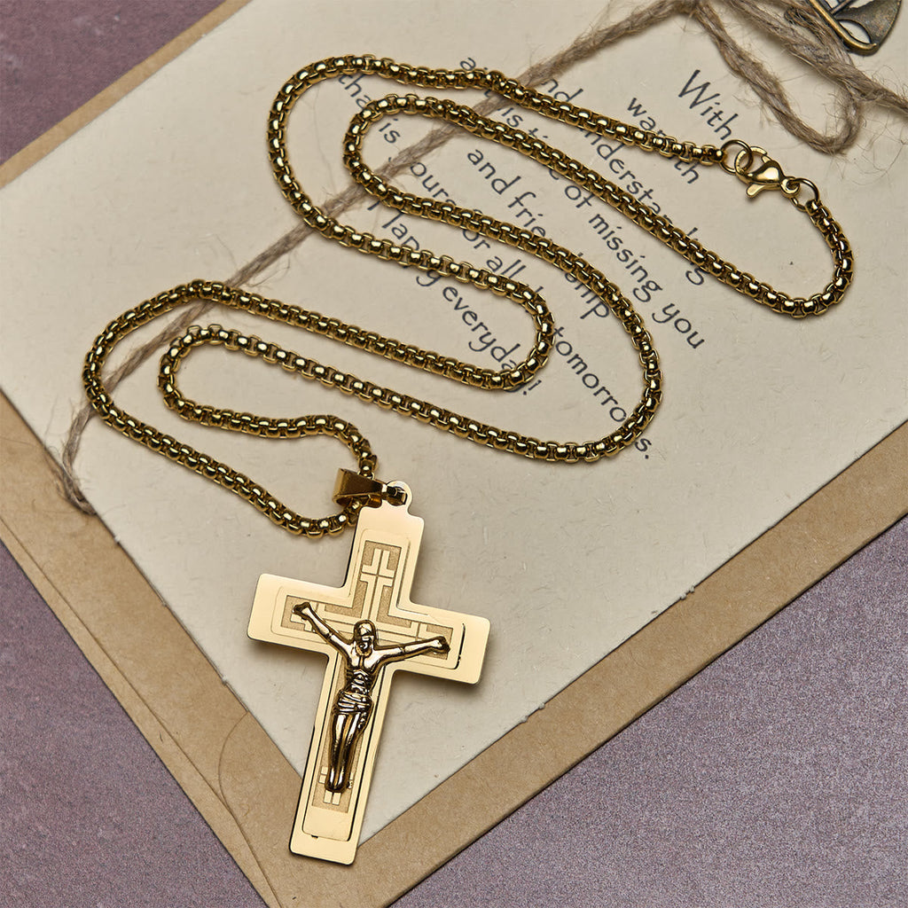 Classic Jesus Crucifix Pendant Necklace