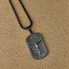 Modern Layered Faith Lord's Prayer Crucifix Necklace