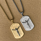 Modern Layered Faith Lord's Prayer Crucifix Necklace