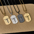 Modern Layered Faith Lord's Prayer Crucifix Necklace