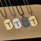 Modern Layered Faith Lord's Prayer Crucifix Necklace