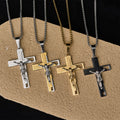 Lord's Prayer Inscription with Crucifix Necklace