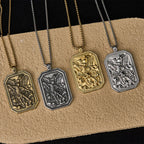 Classic Style St. Michael the Archangel Protection Stainless Steel
