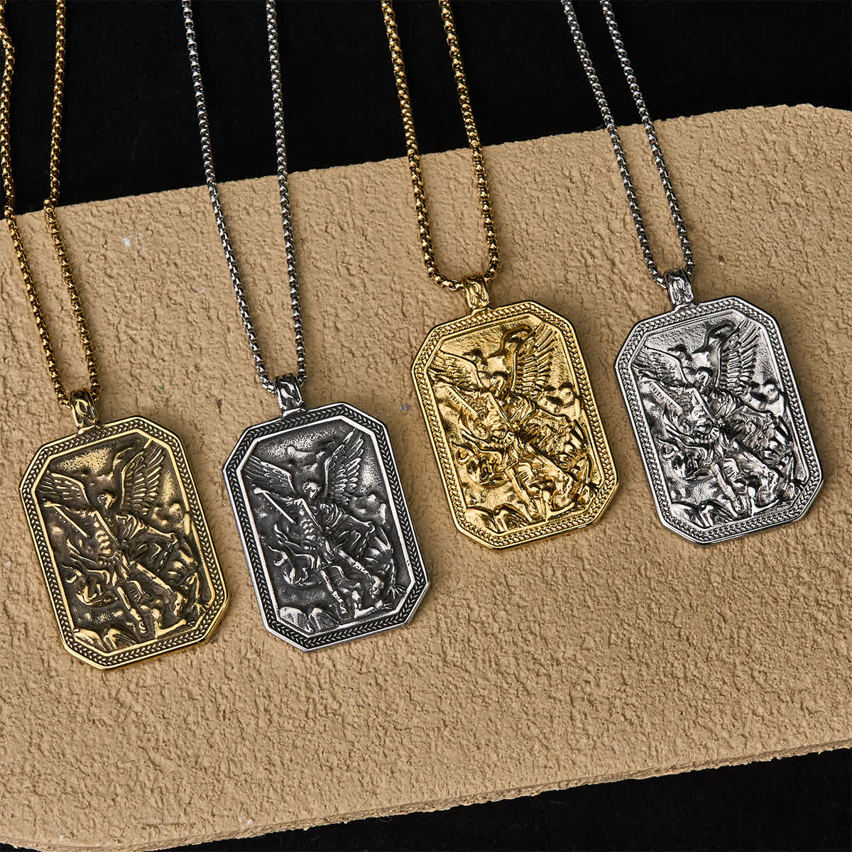 Classic Style St. Michael the Archangel Protection Stainless Steel