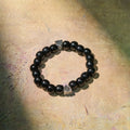 Black Wooden Prayer Handmade Bracelet with Dual Jerusalem Cross