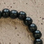 Black Wooden Prayer Handmade Bracelet with Dual Jerusalem Cross