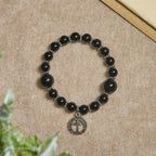 Spiritual Armor Black Obsidian Bracelet with Cross Charm