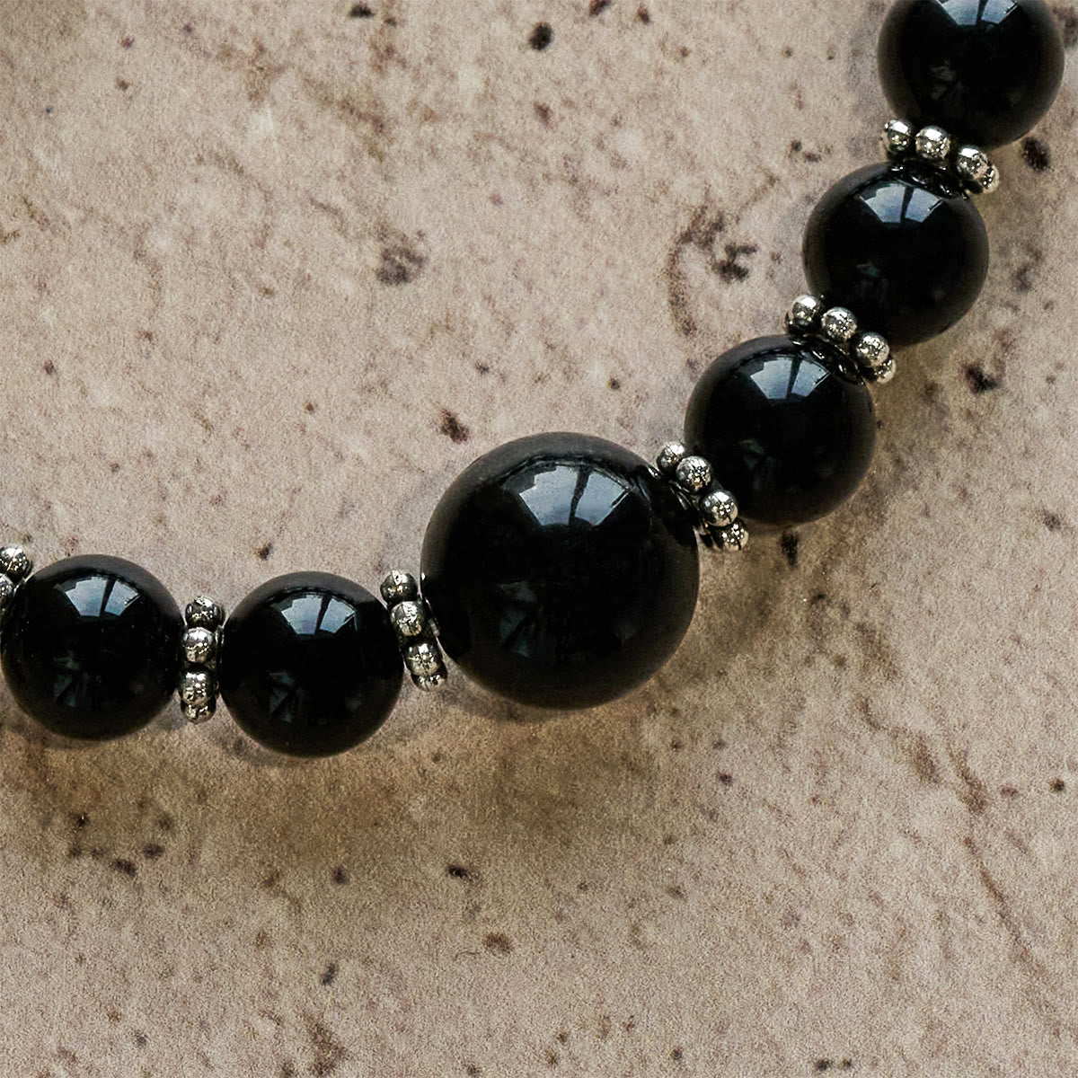 Spiritual Armor Black Obsidian Bracelet with Cross Charm