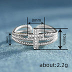 Sparkling Cross Ring